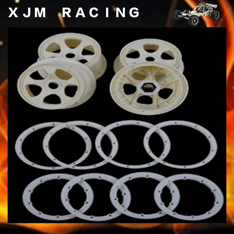 

Four generations high strength nylon front&rear wheel hub and rim for 1/5 hpi rovan baja 5b parts