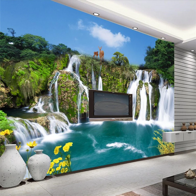 Обои для гостиной с изображением травы фэн шуй на заказ зеленые обои заказ|papel de