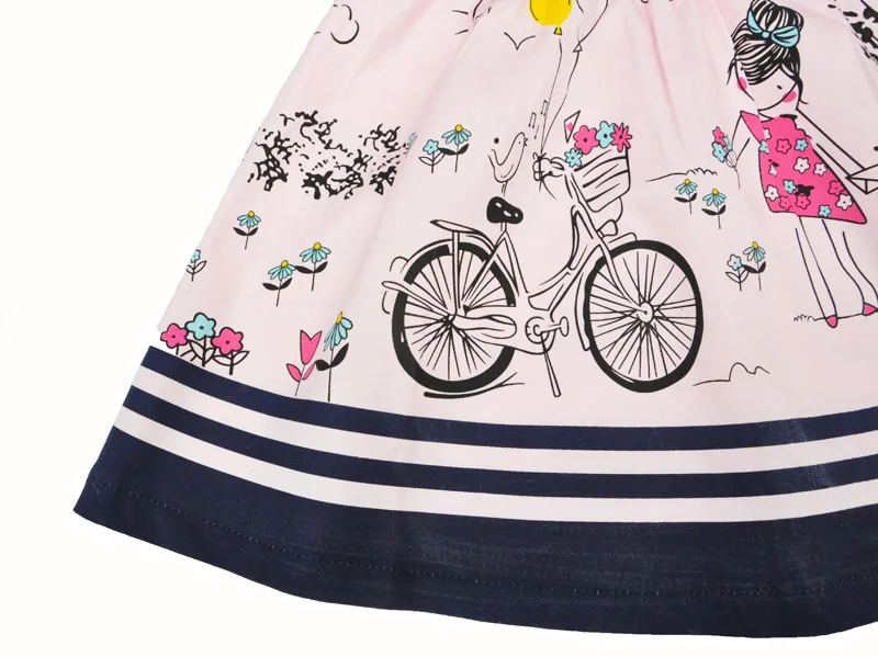 Новорожденных девочек одеваться 2015 летний стиль милый печать девушки платье