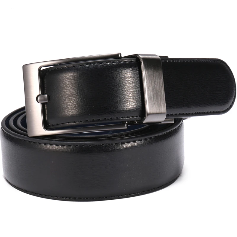 New Fashion Male Reversible Leather Belt Men Business Trouser Belt Genuine Men Leather Belts For Jeans 85cm To 160cm