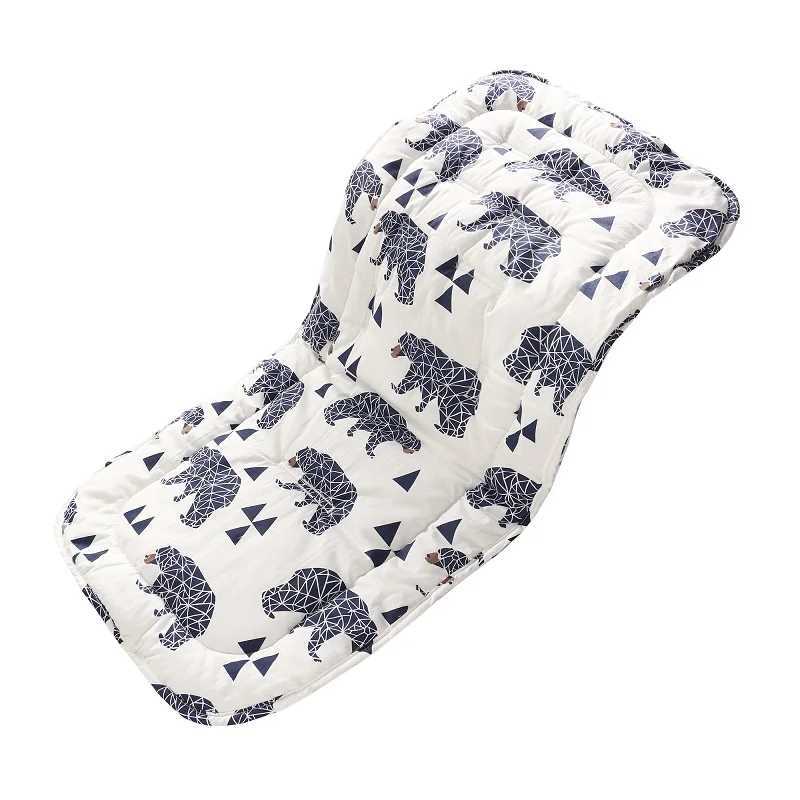 Black bear Модное сиденье для детской коляски из хлопка, удобный мягкий коврик для детской коляски, подушка для детской коляски, аксессуары для детской коляски - Цвет: Black bear