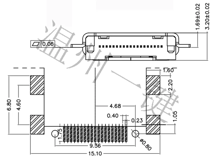 6 шт. осадитель короткий корпус Mini-hdmi 19pin Тип C для ноутбука интерфейсная База