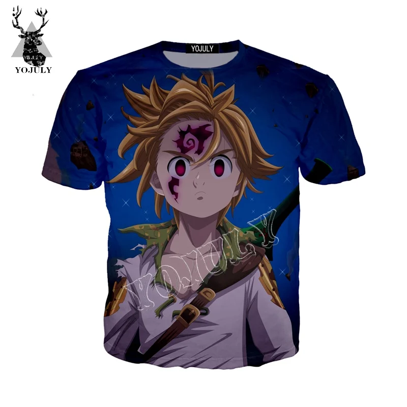 11 YOJULY The Seven Deadly Sins Meliodas аниме 3D Принт футболки летняя повседневная футболка унисекс Мужская/женская одежда с короткими рукавами Y30 - Цвет: 11