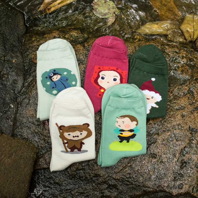 10Pairs/Lot 2016 women socks female creative cartoon winter cotton wholesale | Женская одежда
