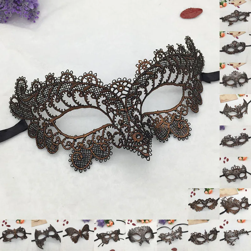 Женская сексуальная Маскарадная маска из кружева фиксированной формы для