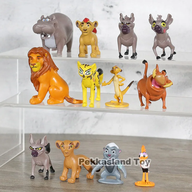 12 шт. в упаковке футболки с рисунками льва гвардии King Kion Симба ПВХ Фигурки Bunga Beshte