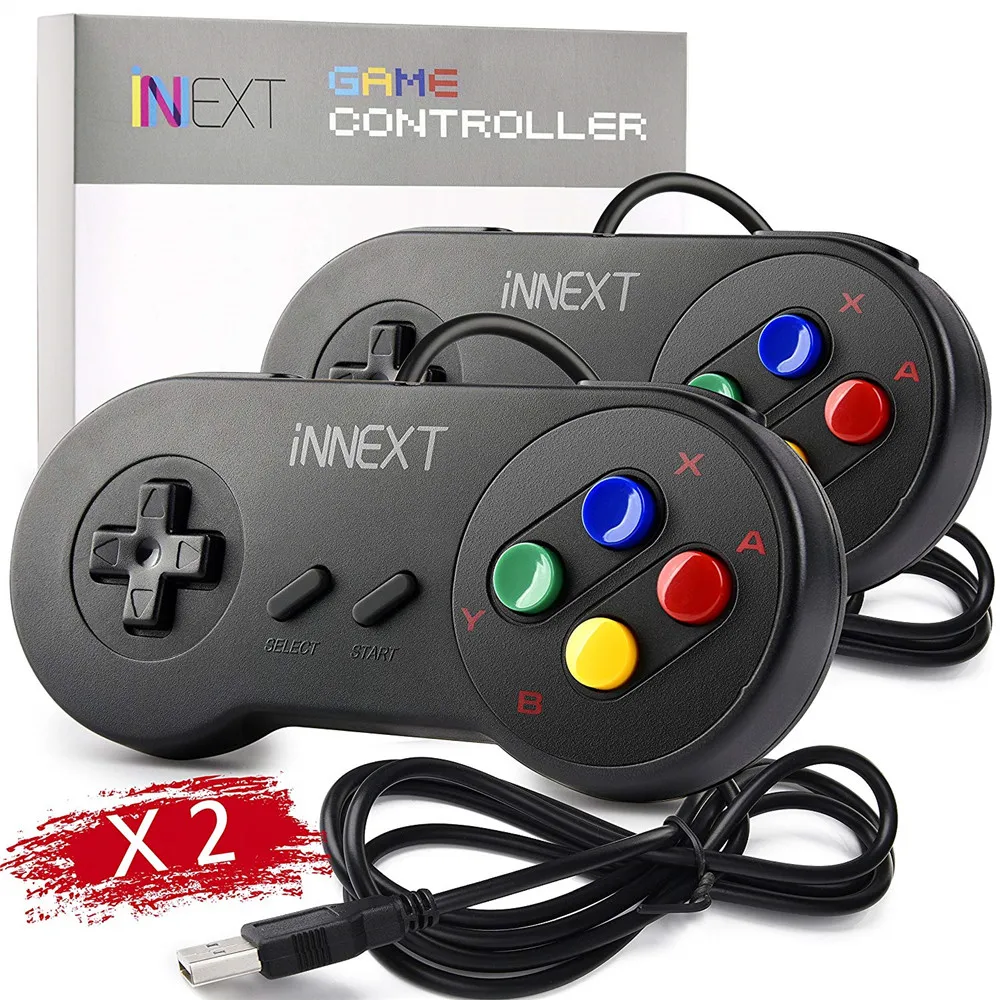 Геймпад USB 2 шт. суперчувствительный игровой консоль SNES usb Классический джойстик