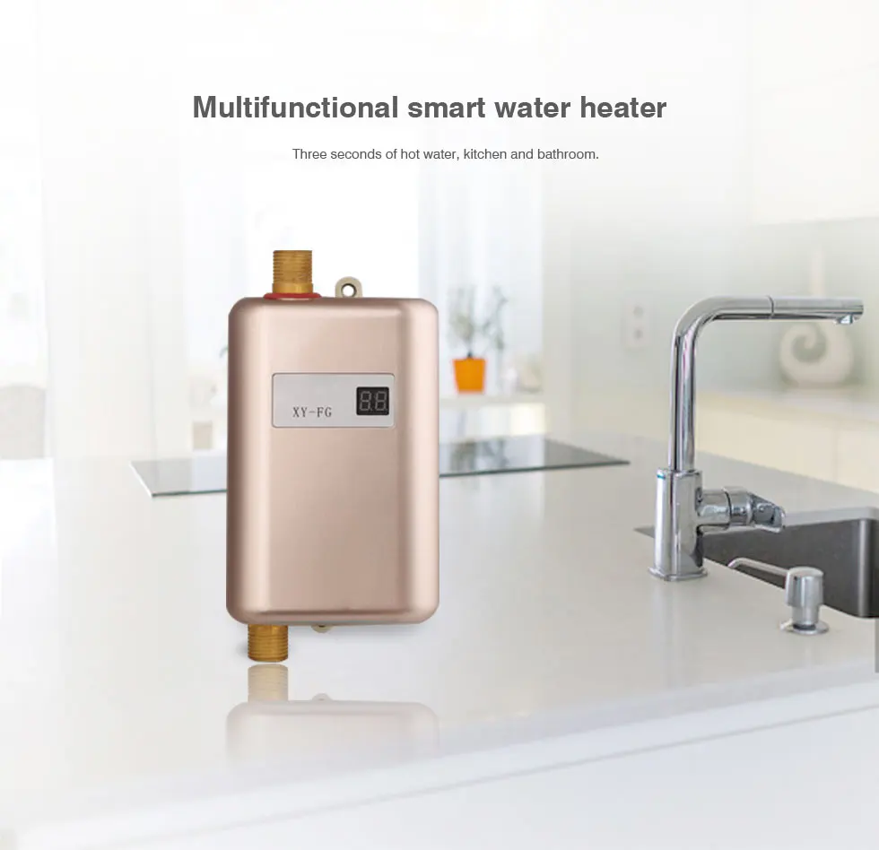ЕС Plug непрерывный водонагреватель настенный Электрический водонагреватель термостат быстрый нагрев Durchlauferhitzer Dusche 220 В