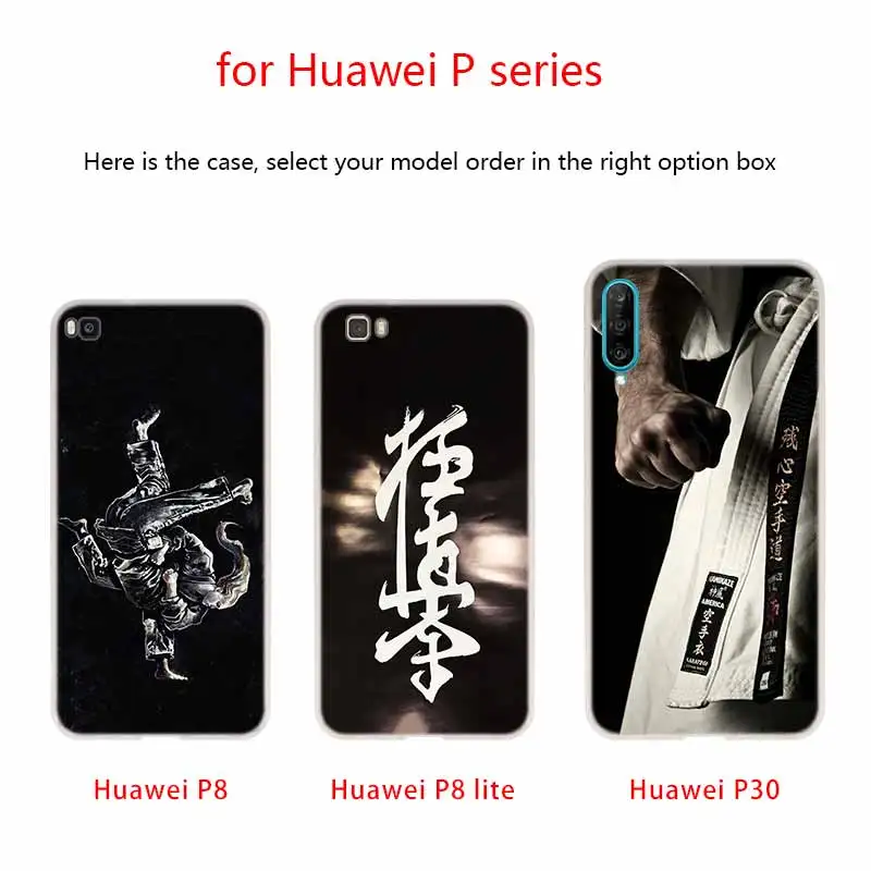 Чехол Kyokushin для телефона с символом карате Huawei P40 P9 P10 P20 P30 Lite чехлы Pro P Smart 2019 мягкий