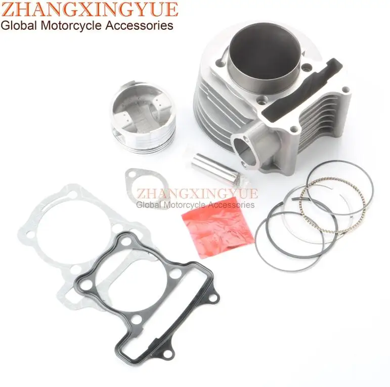 58.5mm cylinder kit Scooter 58.5mm NON Egr Cylinder Head Big Bore Kit A9 camshaft 42mm air filter for GY6 125cc 150cc upgrade 155cc 152QMI 157QMJ 4T - Цвет: 58.5mm cylinder kit