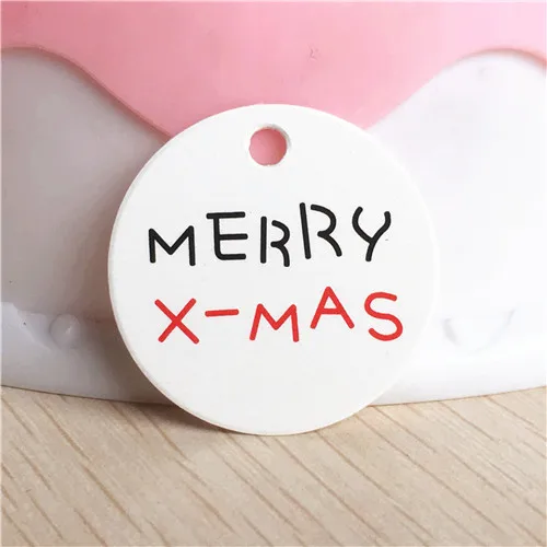 50 pcs per lot handmade hang tag kraft paper thank you gift tag label for wedding/candy/baby gift products tagging package - Цвет: c17