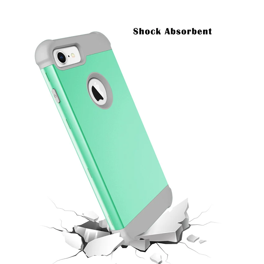 Funelego 3 в 1 PC силиконовый гибридный жесткий резиновый защитный чехол для iPhone 6/6sp 7p 8