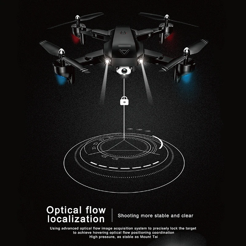 Радиоуправляемый вертолет 1080P камера Дрон WiFi FPV Дрон двойная камера HD складной Радиоуправляемый квадрокоптер 2,4G оптическое позиционирование потока Квадрокоптер