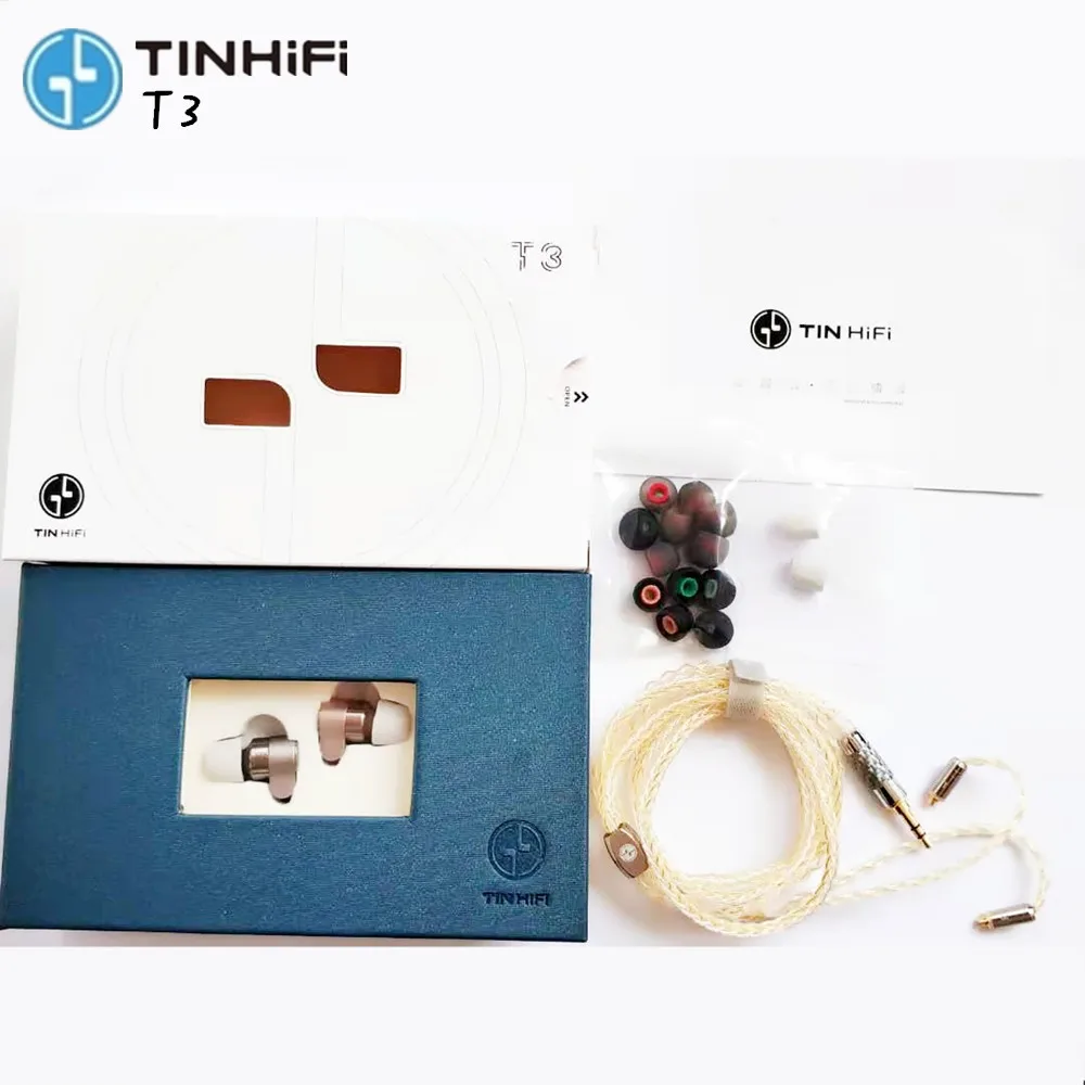 TINHIFI T3 в ухо наушник 1DD+ 1BA Ноулз привод HIFI наушники металлические наушники-вкладыши с позолоченным OFC SPC кабелем T2 T3 P1 S2
