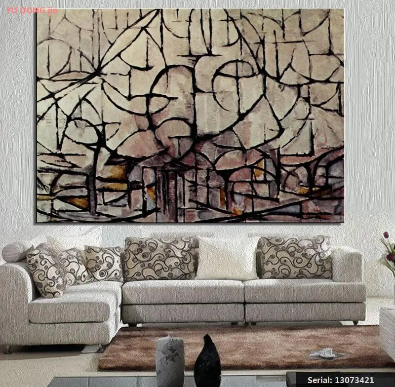 Piet Cornelies Mondrian натюрморт абстрактная масляная живопись рисование искусство спрей