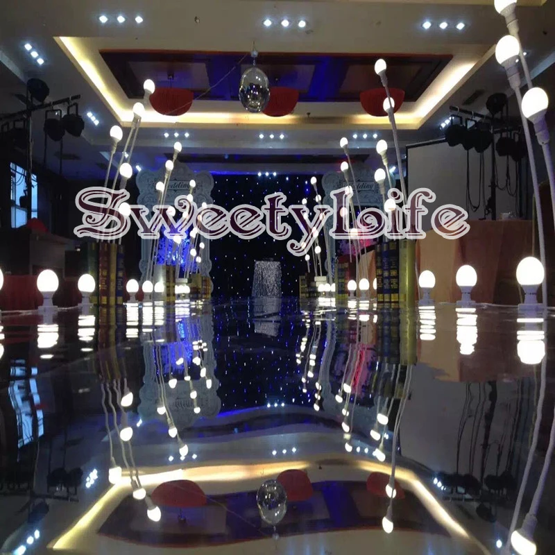 

100m Silver Wedding Mirror Carpet silver floor