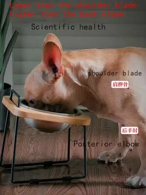 Pet cat dog rice чаша из нержавеющей стали коническая деревянная чаша высокого плюшевого права миска для Собак Пищевой стандарт для человеческого использования