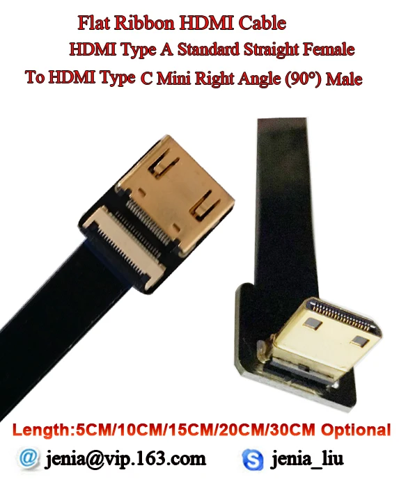 5/10/15/20/30 см мягкий ультратонкий HDMI кабель прямой тип A Мама папа Тип C Мини вверх