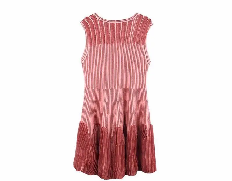 Весна 2019 женское красивое розовое платье в полоску вязаное | Женская одежда