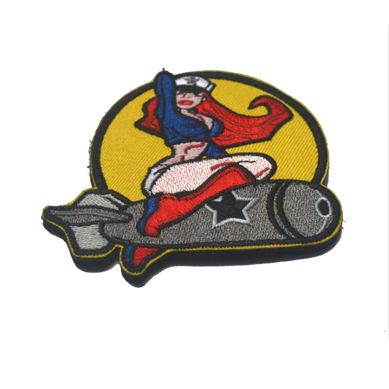 Взрыва богиня 3D Вышивка Чехол для телефона на руку Военная тактика боевой знак