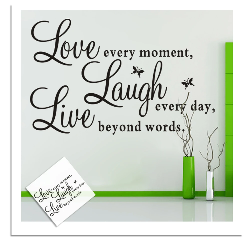 50*70 искусство элегантный фон обои наклейки на стену Live Laugh любовь декоративная
