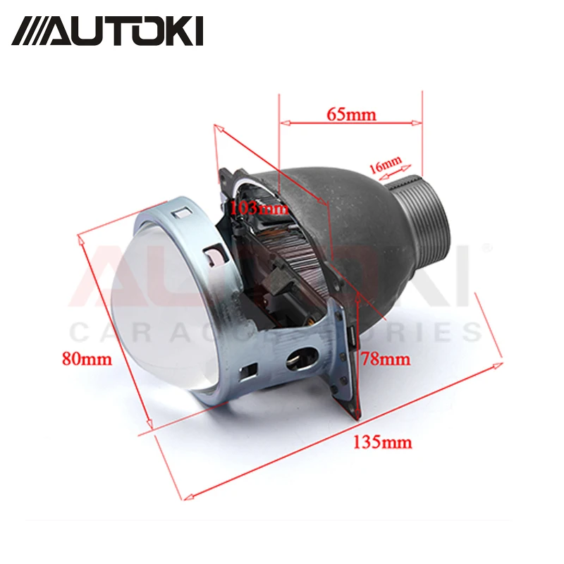 Объектив проектора Autoki 3 дюйма Q5 Koito D2H D2S D1S D3S Биксеноновые HID Биксеноновые линзы проектора LHD быстрая установка для H4 автомобильных фар