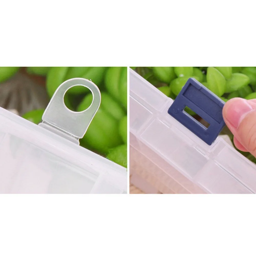 

DIY Plastic 10/24 Slots Adjustable Jewelry Storage Box Case Craft Organizer Beads F
