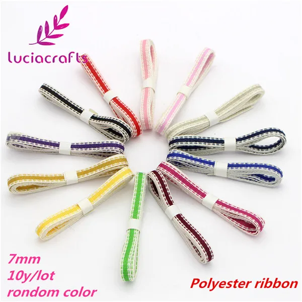 Распродажа! Lucia crafts много стилей ленты корсажная атласная пеньковая лента рукоделие Подарочная упаковка материалы для свадебного декора T0315 - Цвет: Style 3  10yards