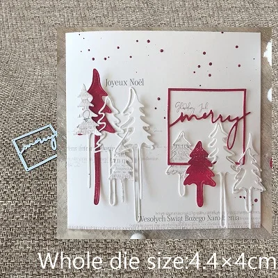merry frame Дизайн ремесло металла высечки штампы счастливые квадратные рамки украшения Скрапбукинг альбом бумага карты ремесло тиснение высечки - Цвет: merry frame