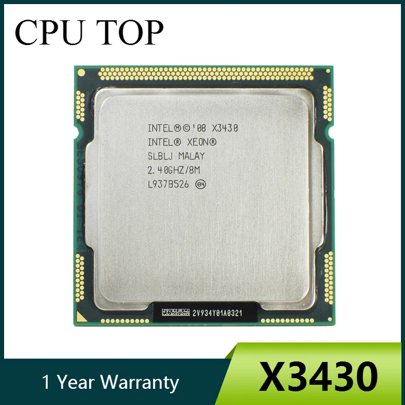 Четырехъядерный процессор Intel Xeon X3430 2 4 ГГц LGA 1156 8 Мб кэш памяти 95 Вт|intel xeon|xeon