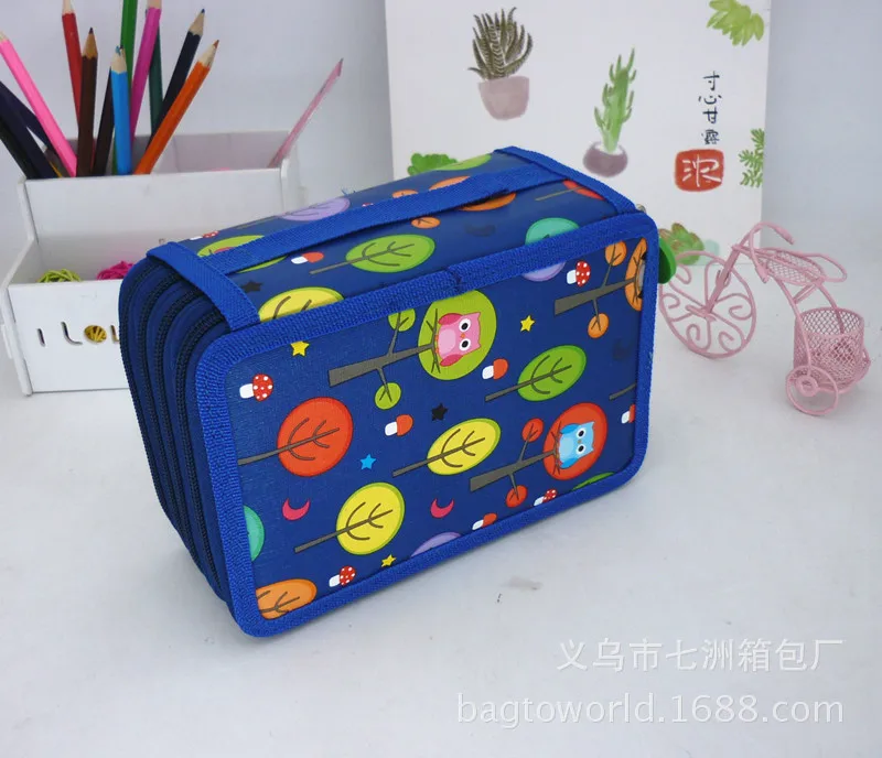 4 Layers 72 Holes Милый уголовного школьный Карандаш Чехол Kawaii мультяшная сумка для ручек 32/52/72 Отверстия штраф Карандаш Чехол большой ящик для мальчиков и девочек с рисунком канцелярских принадлежностей - Цвет: 4 Layers 72 Holes