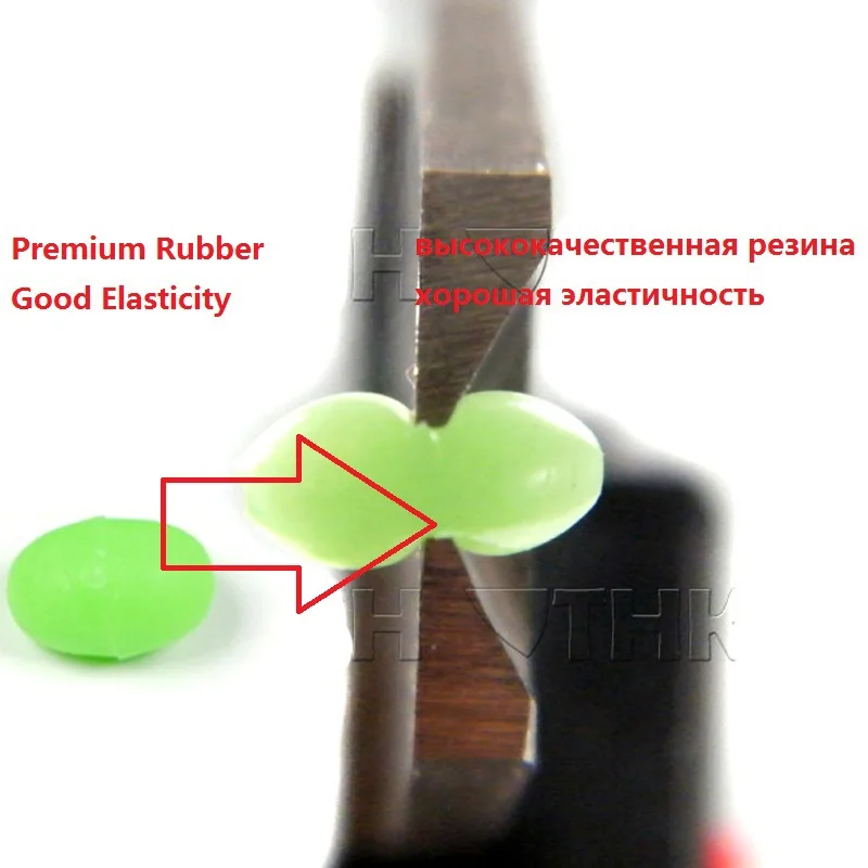 200 шт/партия эластичные резиновые рыболовные бусины светится в темноте 10 мм x 7