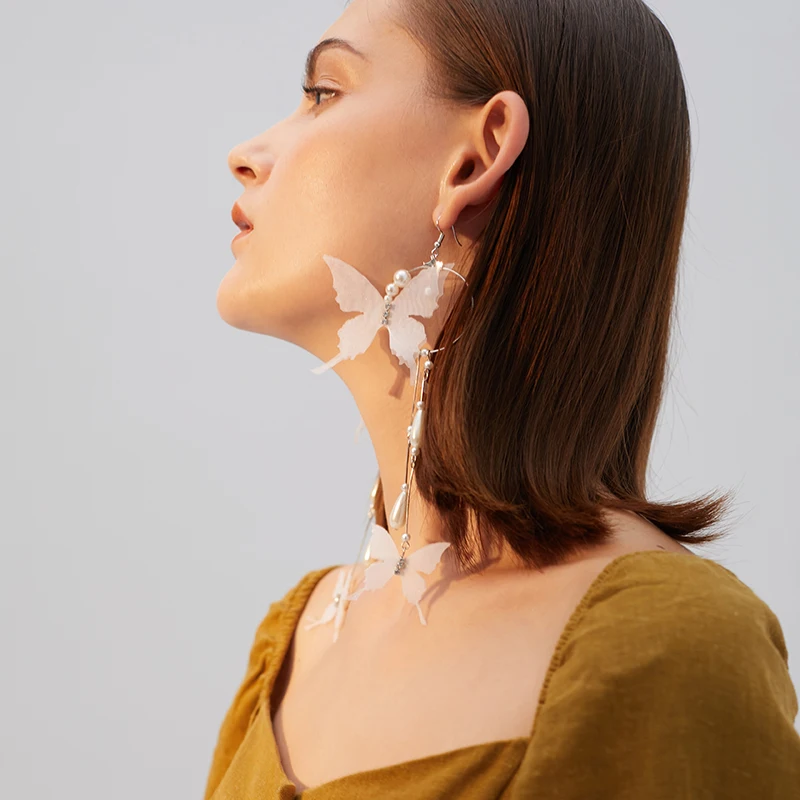 Женские серьги с пятиконечными звездами блестками модные ювелирные украшения