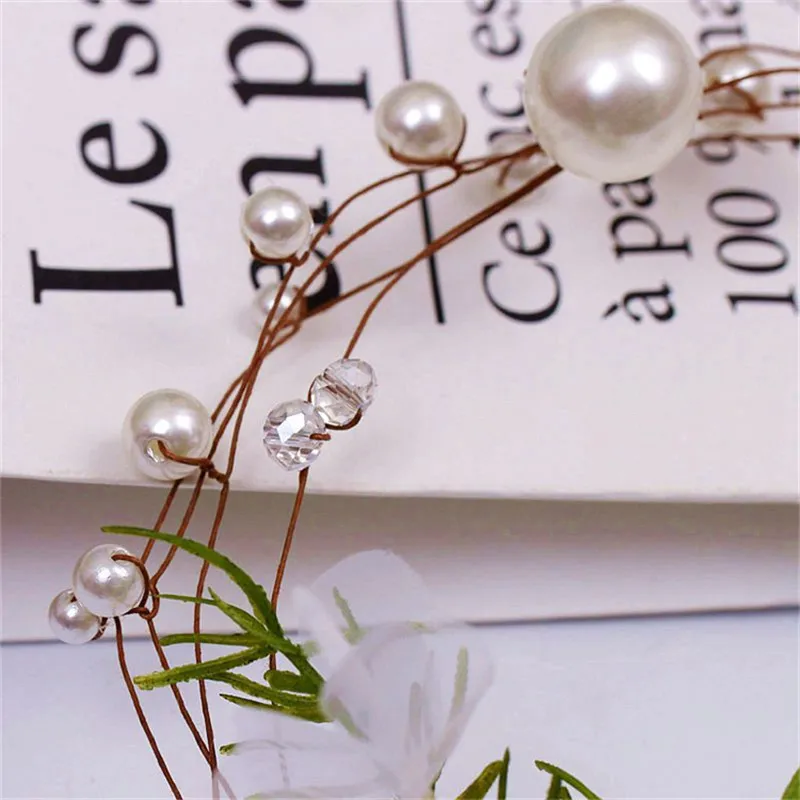 Повязка для волос ручной работы CC 100% повязка на голову корона жемчуг вечеринки