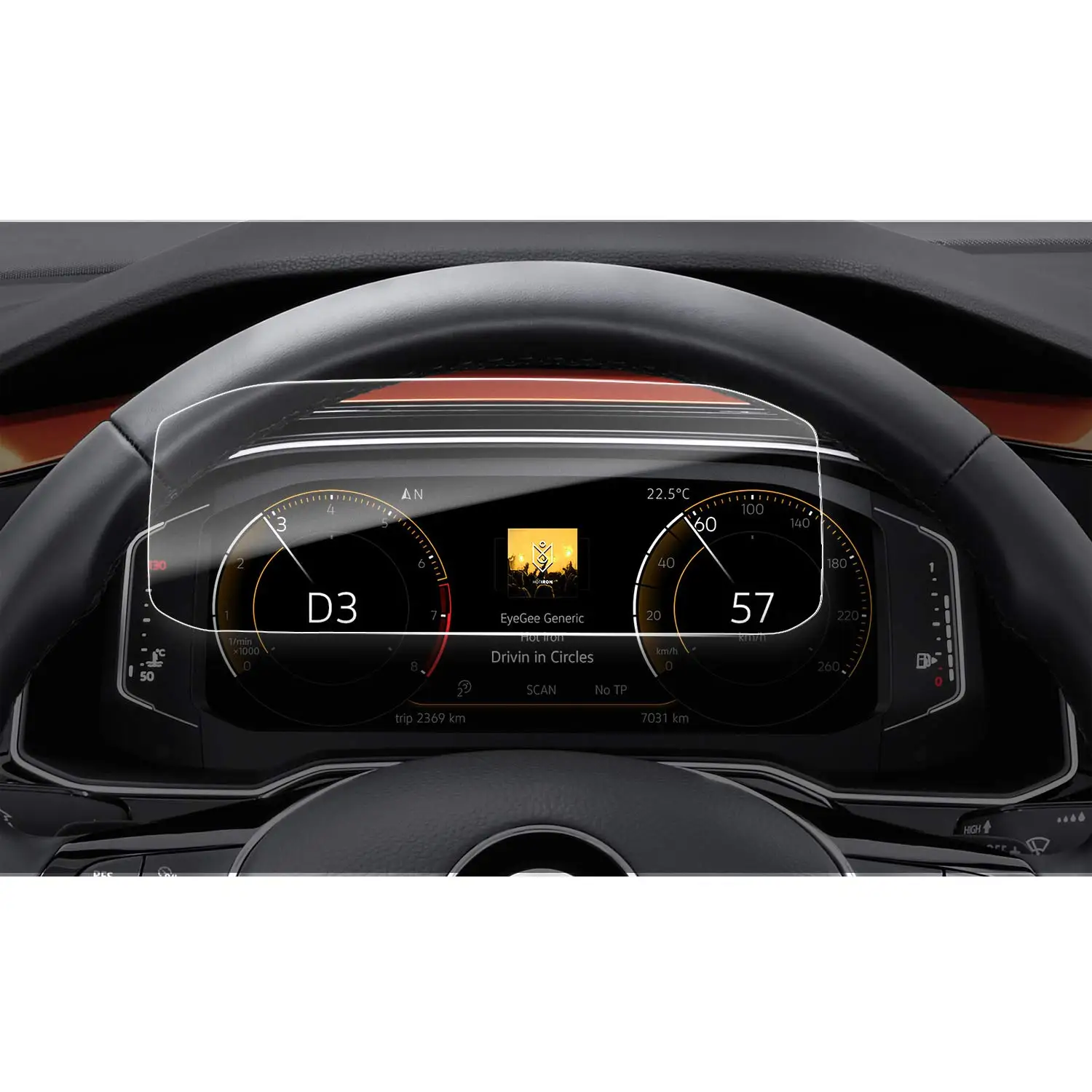 RUIYA экран протектор для Volkswagen vw T-Roc/Volkswagen vw Polo ЖК-экран приборной панели, 9H защитная пленка из закаленного стекла