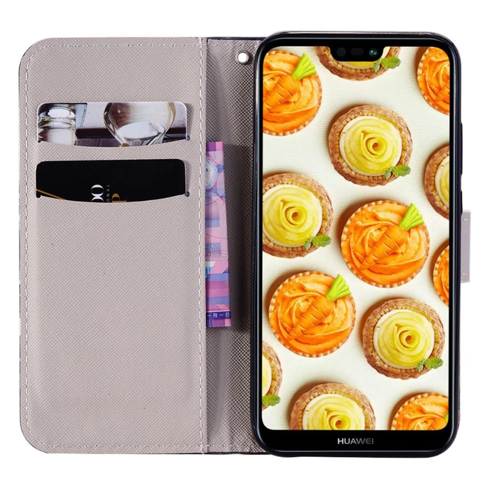 Чехол-книжка из искусственной кожи + Чехол-бумажник чехол для Coque huawei P10 P20 Lite/P20 Pro Y5