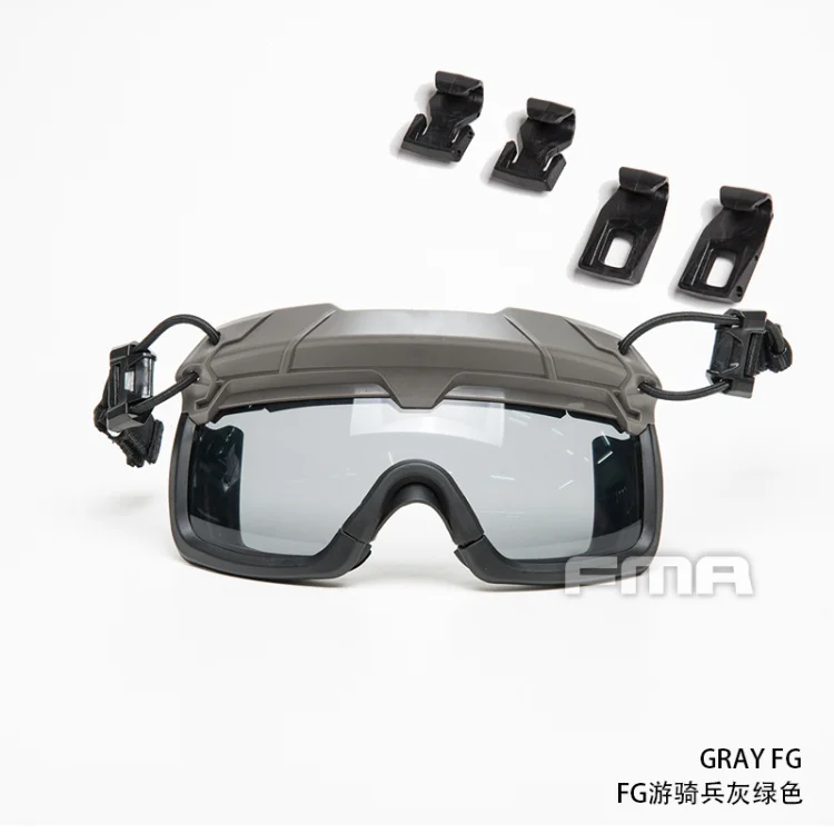 Tactical Helmet Safety Goggles GRAY Tactical riot goggles FOR all ARC guides with OPS-CORE specs Helmet - Цвет: FG