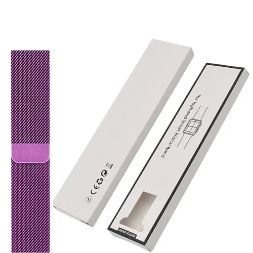 Purple Старая клиентская коробка+ Миланская петля ремешок для Apple Watch band - Цвет ремешка: Purple
