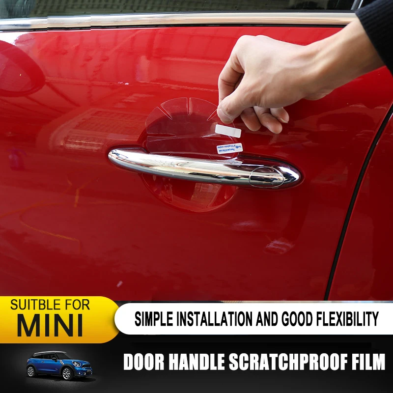 2/4 шт. Автомобиль дверная ручка Защитная пленка снаружи прозрачный стикер Авто