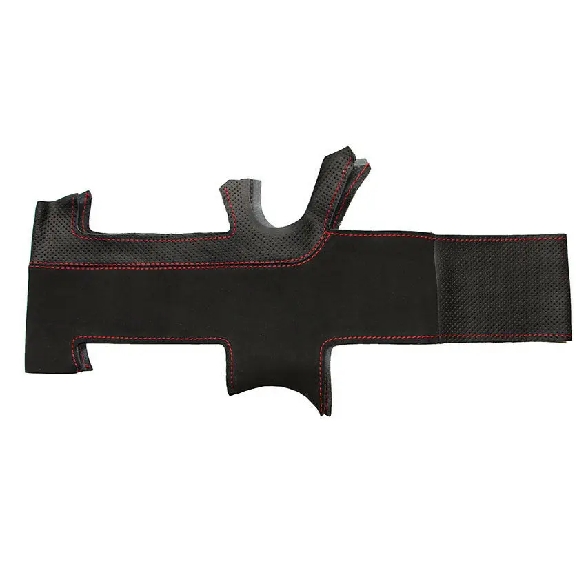 Верхнее микроволокно + замшевое кожаное рулевое колесо ручная строчка для Mitsubishi