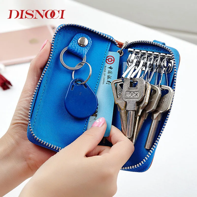 DISNOCI бумажник для ключей из коровьей кожи чехлы автомобильных мужские кожаные на