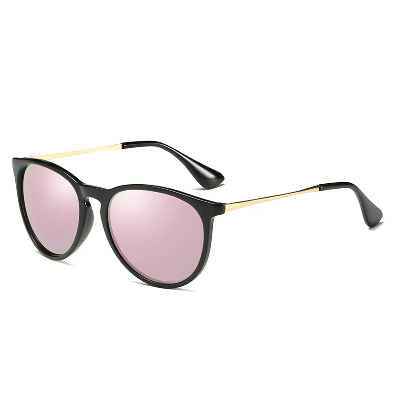 C4 Pink mirror Pro Acme, Ретро стиль, кошачий глаз, поляризационные солнцезащитные очки для женщин, черепаха, коричневые, Ретро стиль, круглые зеркальные линзы, солнцезащитные очки для женщин, PA1266 - Цвет линз: C4 Pink mirror