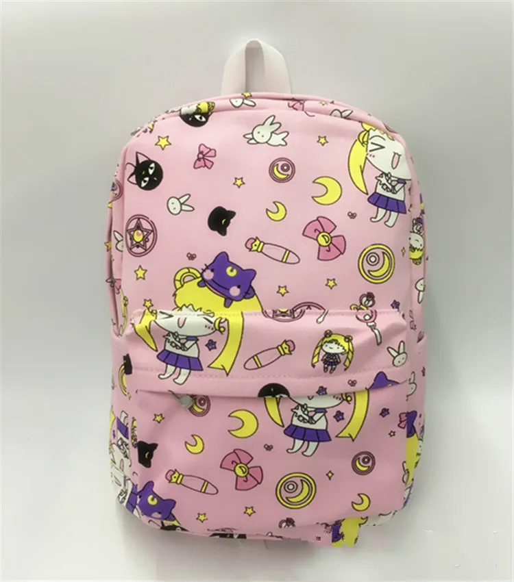 С мультипликационным рисунком Captor Sakura холщовый рюкзак Sailor Moon Harajuku Студенческая
