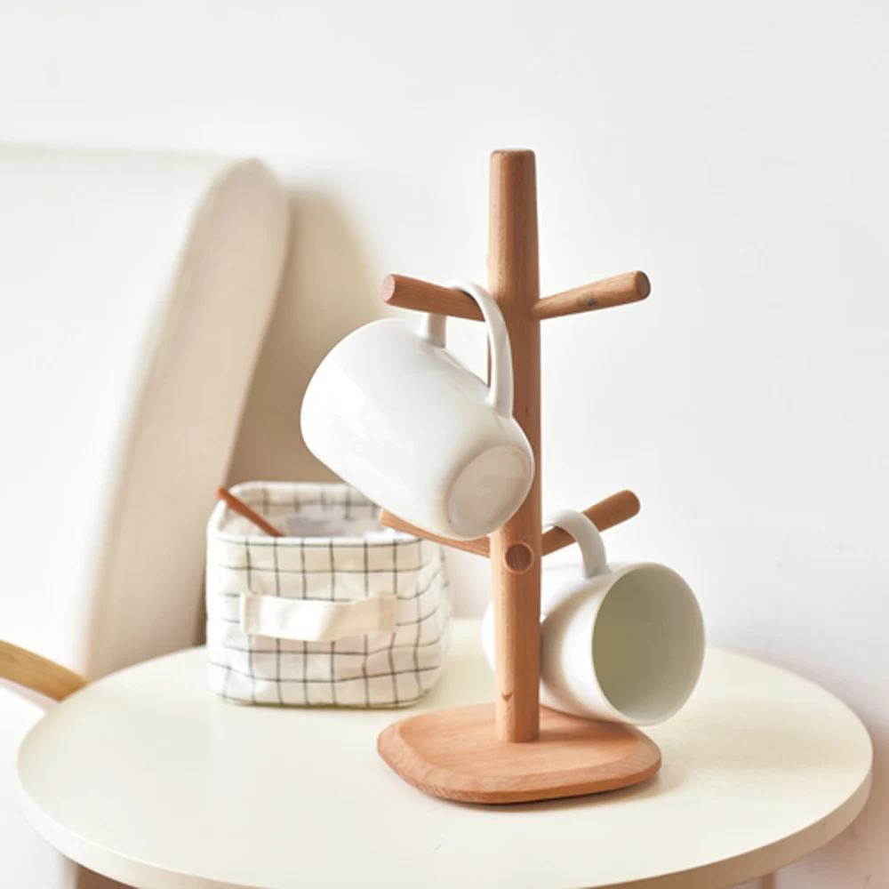Рамка для кружек в скандинавском стиле рама из цельного дерева настольная чашка