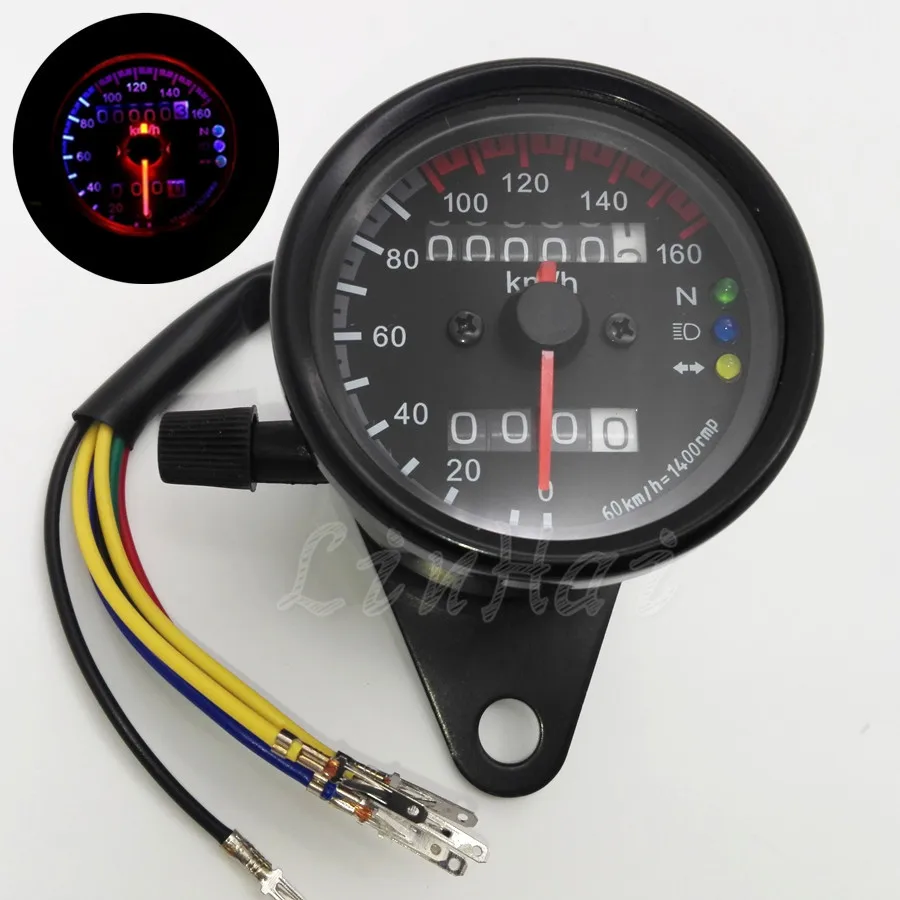 Универсальный черный мотоцикл двойная светодиодсветодиодный подсветка сигнал