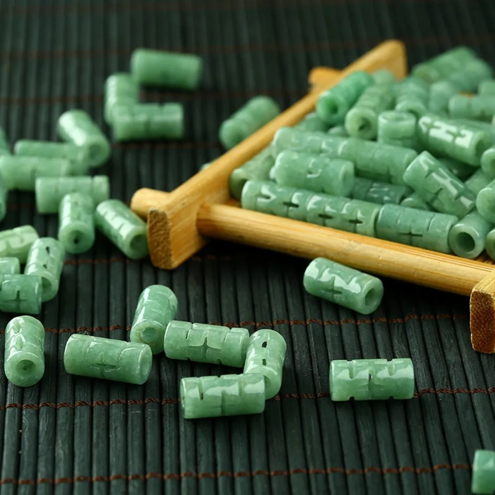 100Pcs Chinese Natural A Grade Jade (Jadeite) Passepartout Scattered Beads.1.1g | Украшения и аксессуары