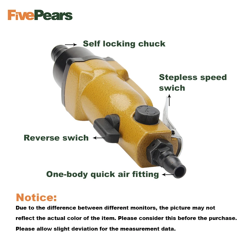 Пневматическая отвертка FivePears с большим крутящим моментом 10 часов