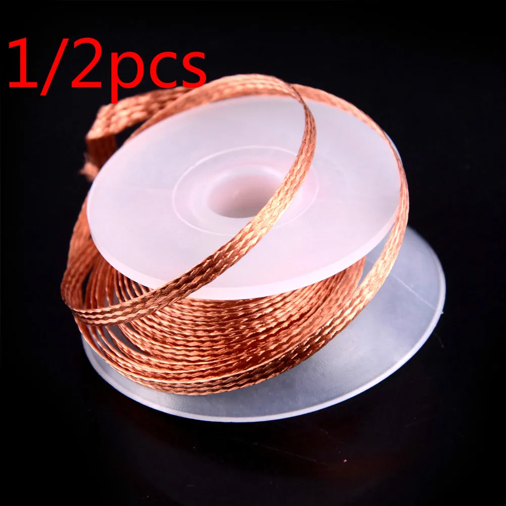 

1/2pcs 1.5M Desoldering Braid Solder Remover Wick Wire Repair Tool 3.5mm