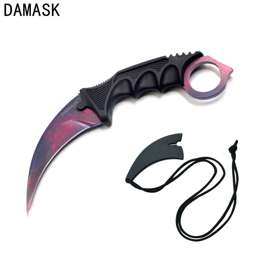 Лидер продаж дамасской бренд Counter Strike открытый Survial Портативный Sharp Ножи csgo Karambit