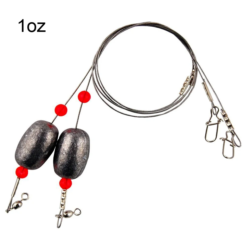 1 oz Shaddock Fishing 2 шт. готовая яйцевая установка для соленой воды рыболовные грузики свинцовые грузила из нержавеющей стали Рыболовный лидер проволочная установка - Цвет: 1 oz
